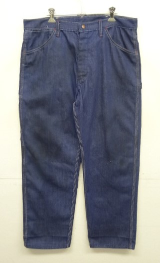 画像: 70'S MONTGOMERY WARD トップスナップボタン デニム ペインターパンツ インディゴ IDEALジップ (VINTAGE) 「Bottoms」入荷しました。