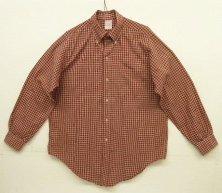 画像: 70'S BROOKS BROTHERS "MAKERS" 6ボタン ポプリン BDシャツ チェック柄 USA製 (VINTAGE) 「L/S Shirt」入荷しました。