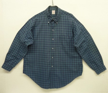 画像: 70'S BROOKS BROTHERS "MAKERS" 6ボタン ポプリン BDシャツ チェック柄 USA製 (VINTAGE) 「L/S Shirt」入荷しました。