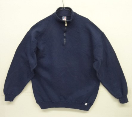 画像: 90'S RUSSELL ATHLETIC ハーフジップ スウェットシャツ ネイビー メキシコ製 (VINTAGE) 「Sweat Shirt」入荷しました。