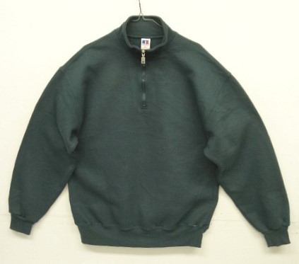 画像: 90'S RUSSELL ATHLETIC ハーフジップ スウェットシャツ ダークグリーン メキシコ製 (VINTAGE) 「Sweat Shirt」入荷しました。