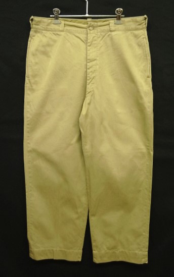 画像: 60'S アメリカ軍 US ARMY コットン100% チノパンツ RAPID製ブラスジップ W34L31 (VINTAGE) 「Bottoms」入荷しました。