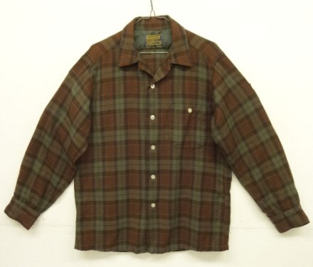 画像: 60'S PENDLETON "SIR PENDLETON" ウール 長袖 オープンカラーシャツ チェック柄 USA製 (VINTAGE) 「L/S Shirt」入荷しました。