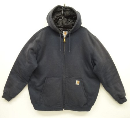 画像: 00'S CARHARTT 裏地キルティング ヘビーウエイト ジップパーカー フェードネイビー (VINTAGE) 「Parka」入荷しました。