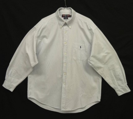 画像: 90'S RALPH LAUREN "BIG SHIRT" オックスフォード 長袖 BDシャツ ストライプ (VINTAGE) 「L/S Shirt」入荷しました。