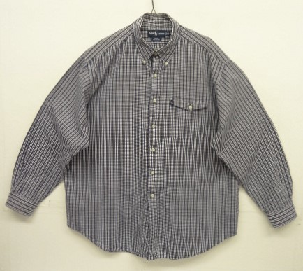 画像: 90'S RALPH LAUREN "CREEK" 片側フラップ付きポケット 長袖 BDシャツ チェック柄 (VINTAGE) 「L/S Shirt」入荷しました。