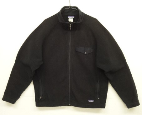 画像: 00'S PATAGONIA 裾ロゴ フルジップ POLARTECフリース/ナイロンジャケット ブラック (VINTAGE) 「Jacket」入荷しました。