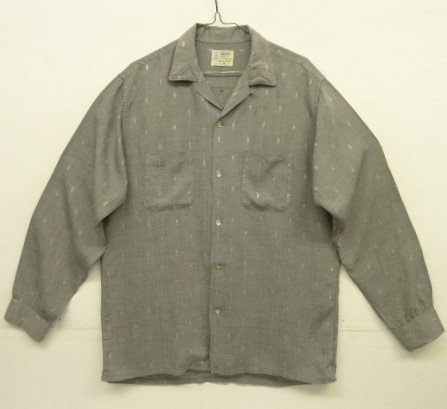 画像: 60'S TOWNCRAFT レーヨン ジャガード オープンカラーシャツ グレー (VINTAGE) 「L/S Shirt」入荷しました。