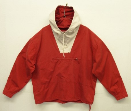 画像: 90'S J.CREW 旧タグ コットン カラーブロック アノラックパーカー ホワイト/バーガンディ (VINTAGE) 「Jacket」入荷しました。