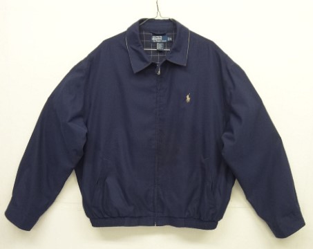 画像: 90'S RALPH LAUREN チンスト付き ドリズラージャケット ネイビー (VINTAGE) 「Jacket」入荷しました。