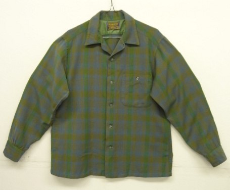 画像: 60'S PENDLETON "SIR PENDLETON" ウール 長袖 オープンカラーシャツ チェック柄 USA製 (VINTAGE) 「L/S Shirt」入荷しました。