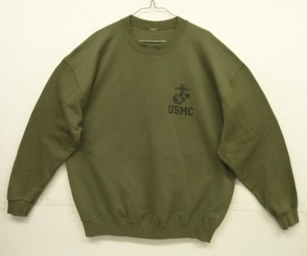 画像: アメリカ軍 USMC クルーネック スウェットシャツ オリーブ (VINTAGE) 「Sweat Shirt」入荷しました。