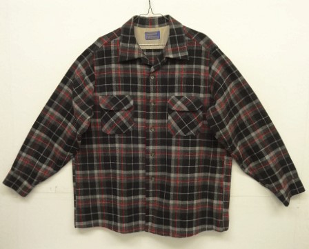 画像: 60'S PENDLETON "BOARD SHIRT" ウール オープンカラーシャツ チェック柄 USA製 (VINTAGE) 「L/S Shirt」入荷しました。