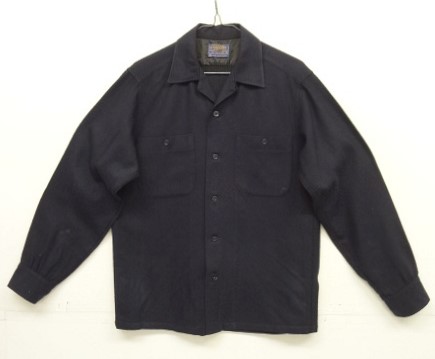 画像: 60'S PENDLETON "BOARD SHIRT" ウール オープンカラーシャツ ネイビー USA製 (VINTAGE) 「L/S Shirt」入荷しました。