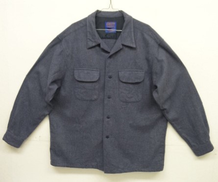 画像: 90'S PENDLETON "BOARD SHIRT" ウール オープンカラーシャツ ブルーグレー メキシコ製 (VINTAGE) 「L/S Shirt」入荷しました。