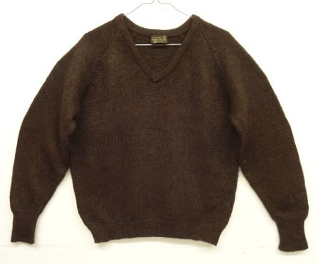 画像: 80'S EATON'S MEN'S SHOPS ウール Vネック ニット ブラウンメランジ イングランド製 (VINTAGE) 「Knit」入荷しました。