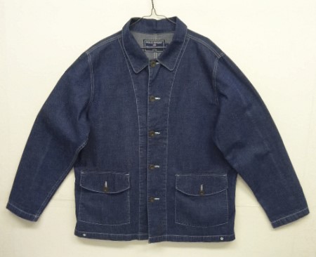 画像: 90'S RALPH LAUREN "POLO SPORT" デニム メタルボタン 大戦モデル カバーオール インディゴ (VINTAGE) 「Jacket」入荷しました。