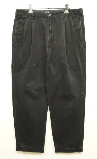 画像: 90'S RALPH LAUREN "HAMMOND PANT" ツープリーツ チノパンツ W34L30 フェードブラック (VINTAGE) 「Bottoms」入荷しました。