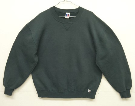 画像: 90'S RUSSELL ATHLETIC 前Vガゼット付き クルーネック スウェットシャツ チャコール USA製 (VINTAGE) 「Sweat Shirt」入荷しました。