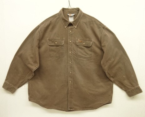 画像: 80'S CARHARTT 三角タグ ヘビーツイル BDシャツ フェードブラウン (VINTAGE) 「L/S Shirt」入荷しました。