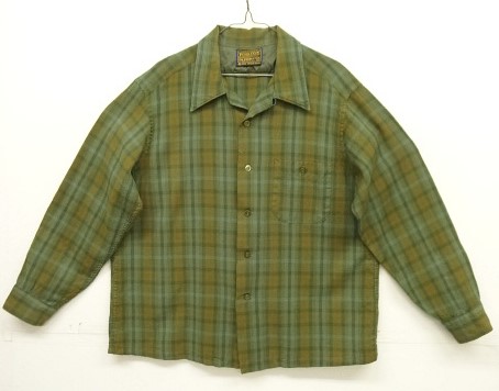 画像: 60'S PENDLETON "SIR PENDLETON" ウール 長袖 オープンカラーシャツ チェック柄 USA製 (VINTAGE) 「L/S Shirt」入荷しました。