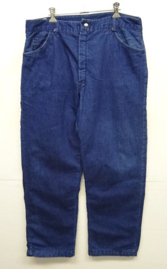 画像: 70'S MONTGOMERY WARD トップスナップボタン 裏地付き デニム ペインターパンツ インディゴ 42TALONジップ (VINTAGE) 「Bottoms」入荷しました。