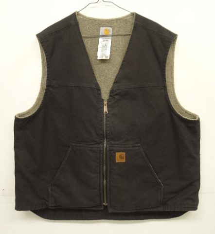 画像: CARHARTT 裏地ボア ダックベスト ブラック メキシコ製 (VINTAGE) 「No Sleeve」入荷しました。