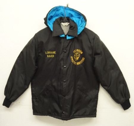 画像: 80'S LEADER SPORTSWEAR フード付き 裏ボア付き コーチジャケット ブラック USA製 (VINTAGE) 「Jacket」入荷しました。