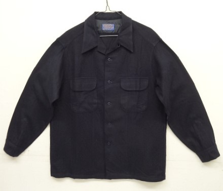 画像: 70'S PENDLETON "BOARD SHIRT" ウール オープンカラーシャツ ネイビー USA製 (VINTAGE) 「L/S Shirt」入荷しました。