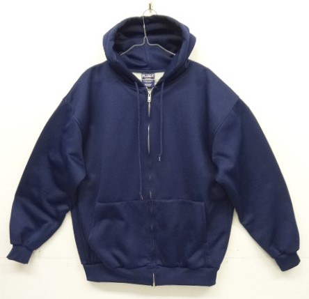 画像: 90'S PLUMA 裏サーマル フルジップ スウェットパーカー アルミジップ ネイビー (DEADSTOCK) 「Parka」入荷しました。