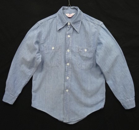 画像: 60'S KING KOLE 三角タグ コットン100% シャンブレーシャツ ブルー (VINTAGE) 「L/S Shirt」入荷しました。