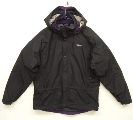 画像: 90'S PATAGONIA フード付き リップストップナイロン ジャケット ブラック/パープル (VINTAGE) 「Jacket」入荷しました。