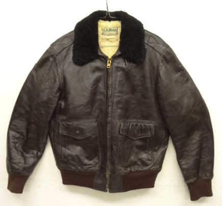 画像: 70'S LL Bean "裏地ムートンボア" TMタグ G-1 レザー フライトジャケット ブラウン USA製 (VINTAGE) 「Jacket」入荷しました。