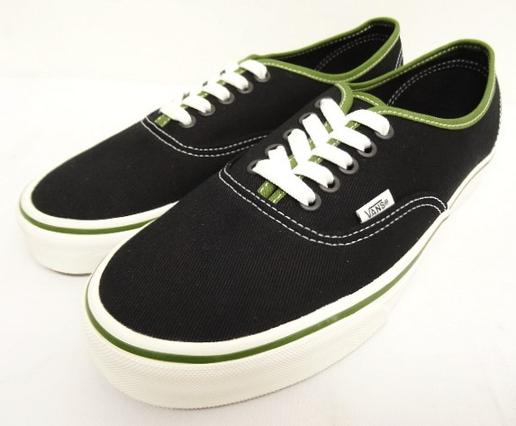 画像: VANS "SALES SAMPLE" AUTHENTIC キャンバス スニーカー ブラック/オリーブトリム (一点物/NEW) 「Shoes」入荷しました。