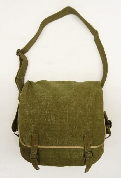 画像: 50'S フランス軍 リネン ショルダーバッグ オリーブ (VINTAGE) 「Bag」入荷しました。