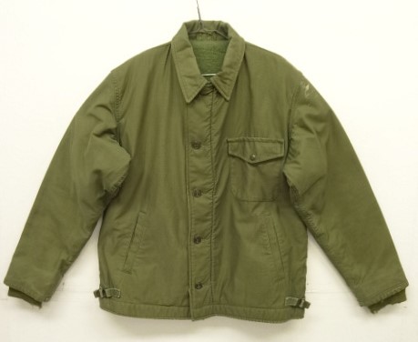 画像: 60'S アメリカ軍 US NAVY "初期A-2" 三角フラップ ステンシル入り デッキジャケット ミリタリーグリーン (VINTAGE) 「Jacket」入荷しました。