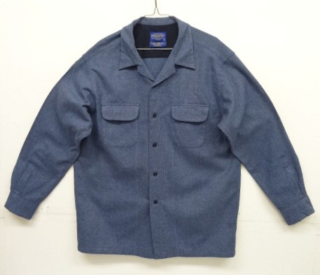 画像: 90'S PENDLETON "BOARD SHIRT" ウール オープンカラーシャツ ブルーグレー メキシコ製 (VINTAGE) 「L/S Shirt」入荷しました。