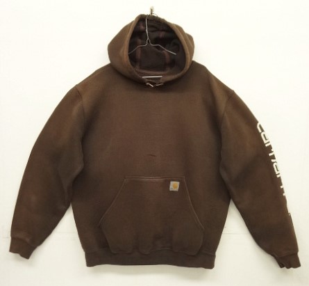 画像: CARHARTT 袖プリント入り プルオーバー スウェットパーカー フェードブラウン (VINTAGE) 「Parka」入荷しました。