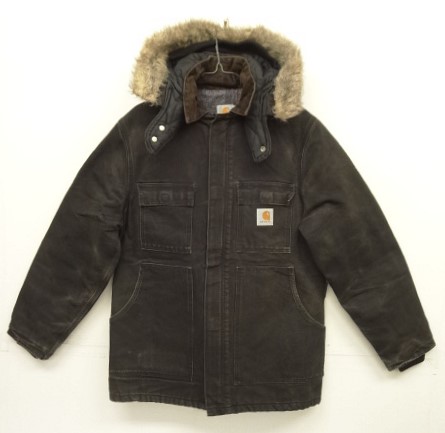 画像: 80'S CARHARTT "TRADITIONAL COAT" フード付き 裏地ブランケット ダックジャケット ブラック USA製 (VINTAGE) 「Jacket」入荷しました。