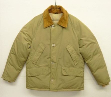 画像: 80'S LL Bean 襟コーデュロイ グースダウンジャケット タン USA製 (VINTAGE) 「Jacket」入荷しました。