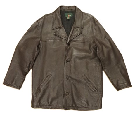 画像: 90'S J.CREW 旧タグ 裏地ウール レザー カーコート ダークブラウン (VINTAGE) 「Jacket」入荷しました。