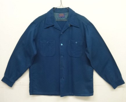 画像: 70'S PENDLETON "BOARD SHIRT" ウール オープンカラーシャツ ブルー USA製 (VINTAGE) 「L/S Shirt」入荷しました。