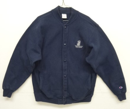 画像: 90'S CHAMPION "THE RITZ CARLTON" 刺繍タグ リバースウィーブ スナップボタン カーディガン ネイビー USA製 (VINTAGE) 「Sweat Shirt」入荷しました。