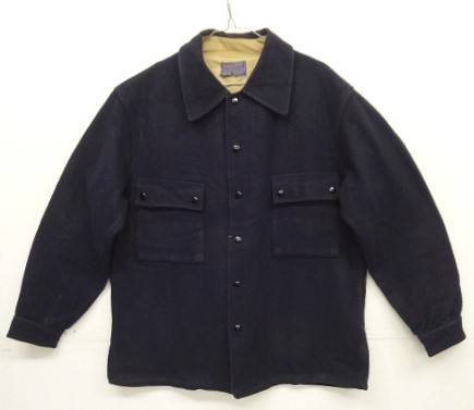 画像: 70'S PENDLETON ウール 2ポケット スナップボタン ショート丈 ジャケット ネイビー USA製 (VINTAGE) 「Jacket」入荷しました。