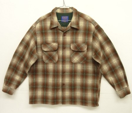 画像: 90'S PENDLETON "BOARD SHIRT" ウール オープンカラーシャツ オンブレチェック (VINTAGE) 「L/S Shirt」入荷しました。