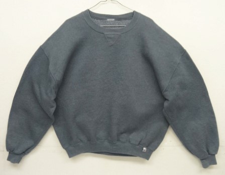 画像: 90'S RUSSELL ATHLETIC 前Vガゼット付き クルーネック スウェットシャツ ダークグレー (VINTAGE) 「Sweat Shirt」入荷しました。