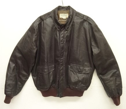 画像: 80'S LL Bean "THINSULATE入り" A-2 レザー フライトジャケット ダークブラウン USA製 (VINTAGE) 「Jacket」入荷しました。