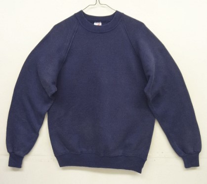 画像: 80'S JERZEES ラグランスリーブ クルーネック スウェットシャツ ネイビー USA製 (VINTAGE) 「Sweat Shirt」入荷しました。