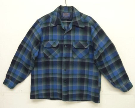 画像: 70'S PENDLETON "BOARD SHIRT" ウール オープンカラーシャツ チェック柄 USA製 (VINTAGE) 「L/S Shirt」入荷しました。