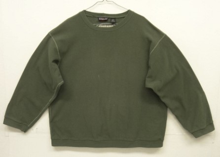 画像: 90'S PATAGONIA オーバルロゴ刺繍入り フリース クルーネック オリーブ USA製 (VINTAGE) 「Sweat Shrt」入荷しました。